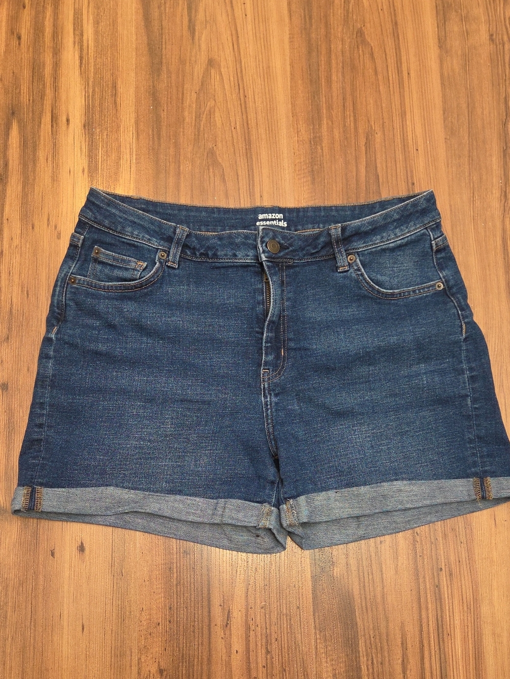 Amazon Essentials Dark Indigo Roll-Cuff Denim Shorts